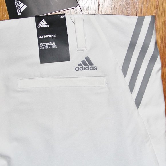 NWT - adidas Men's Ultimate 365 3 Stripe Golf Shorts,  8.5" inseam - Picture 6 of 6